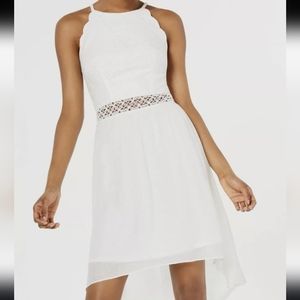 BCX High Low Fit & Flare Gauze Lace Dress Junior's 13